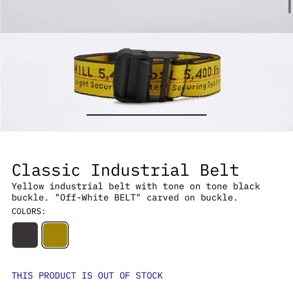 Off-White yellow and black utility belt OS - Picture 7 of 7